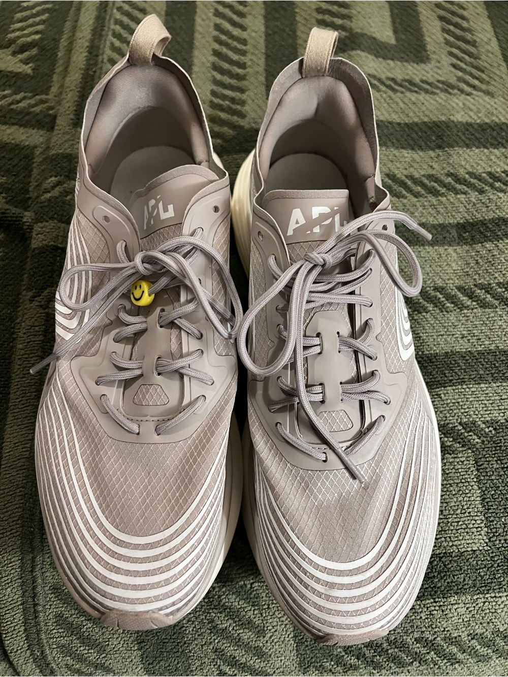 APL Streamline Neutral Taupe Lace-Up Sneakers